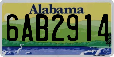 AL license plate 6AB2914