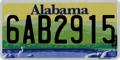 AL license plate 6AB2915