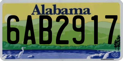 AL license plate 6AB2917