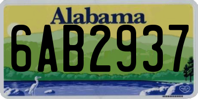 AL license plate 6AB2937