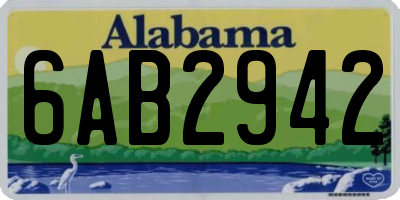 AL license plate 6AB2942
