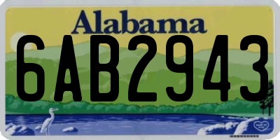 AL license plate 6AB2943
