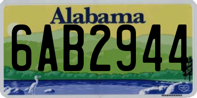 AL license plate 6AB2944