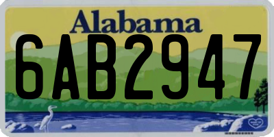 AL license plate 6AB2947