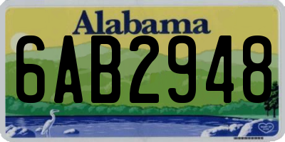 AL license plate 6AB2948