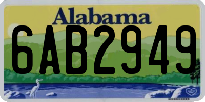 AL license plate 6AB2949