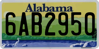 AL license plate 6AB2950