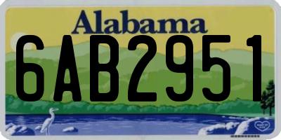 AL license plate 6AB2951