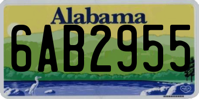 AL license plate 6AB2955