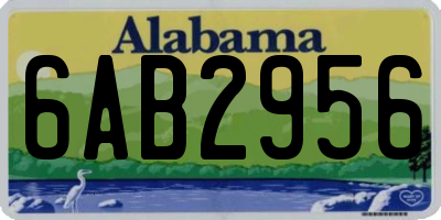 AL license plate 6AB2956