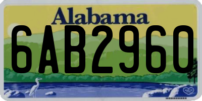 AL license plate 6AB2960