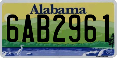 AL license plate 6AB2961