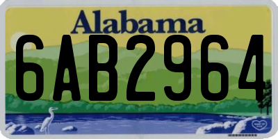 AL license plate 6AB2964