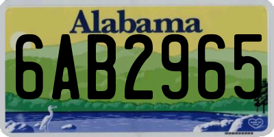 AL license plate 6AB2965