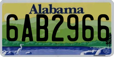 AL license plate 6AB2966