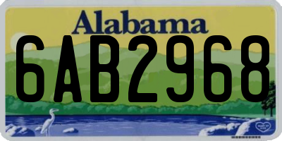 AL license plate 6AB2968