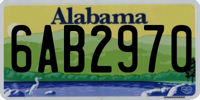 AL license plate 6AB2970
