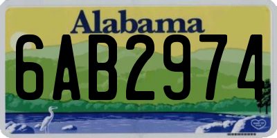 AL license plate 6AB2974