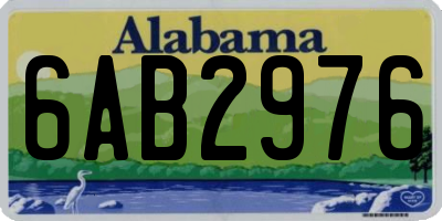 AL license plate 6AB2976