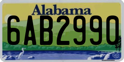 AL license plate 6AB2990