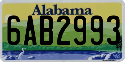 AL license plate 6AB2993
