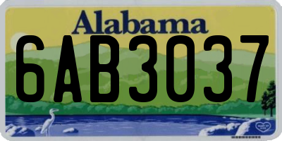 AL license plate 6AB3037