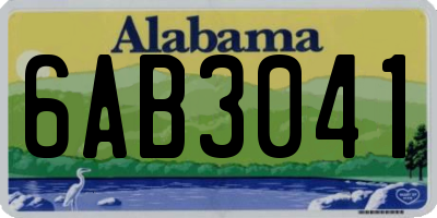AL license plate 6AB3041
