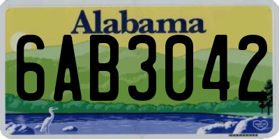 AL license plate 6AB3042