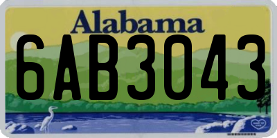 AL license plate 6AB3043