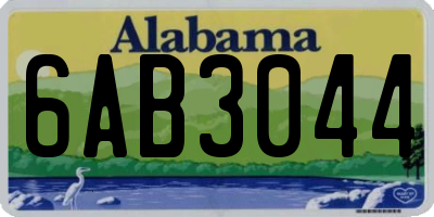AL license plate 6AB3044