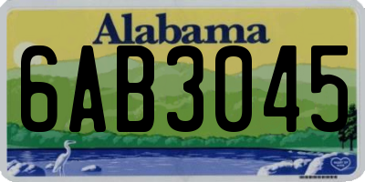 AL license plate 6AB3045