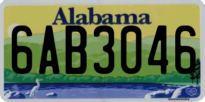 AL license plate 6AB3046