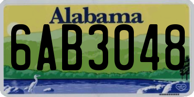 AL license plate 6AB3048