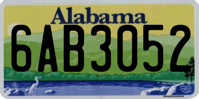 AL license plate 6AB3052