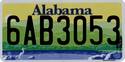 AL license plate 6AB3053