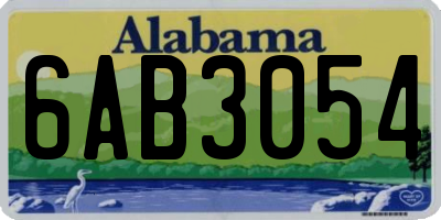 AL license plate 6AB3054