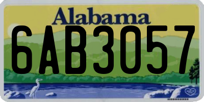 AL license plate 6AB3057
