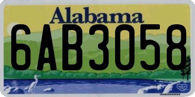 AL license plate 6AB3058