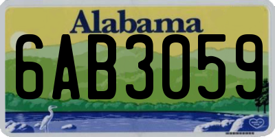 AL license plate 6AB3059
