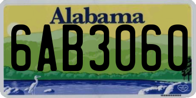 AL license plate 6AB3060