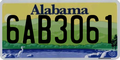 AL license plate 6AB3061
