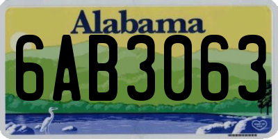 AL license plate 6AB3063