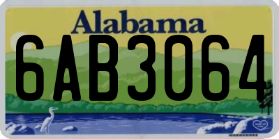 AL license plate 6AB3064