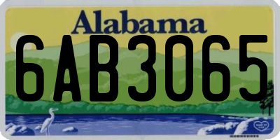 AL license plate 6AB3065