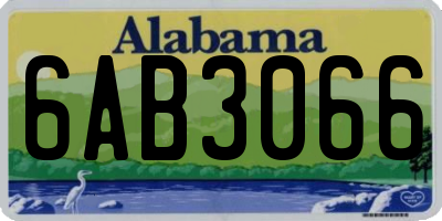 AL license plate 6AB3066