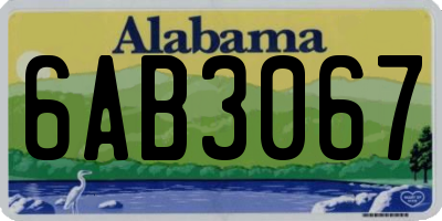 AL license plate 6AB3067