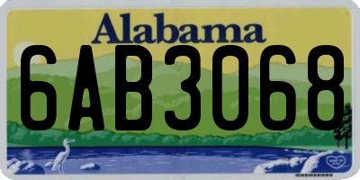 AL license plate 6AB3068