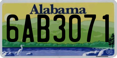 AL license plate 6AB3071