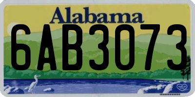 AL license plate 6AB3073