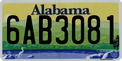 AL license plate 6AB3081